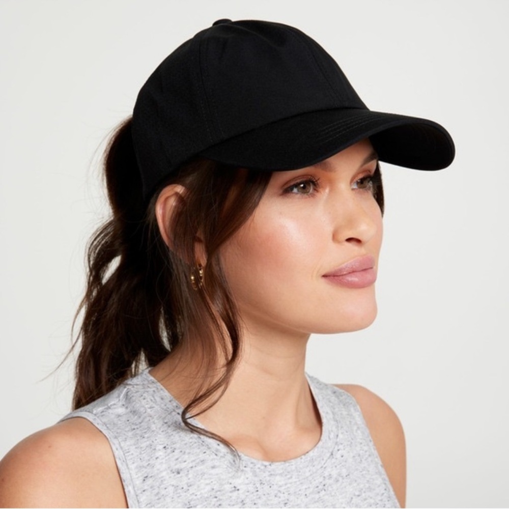 CALIA by Carrie Underwood Black Reflective Ponytail Hat - Picture 2 of 6